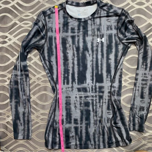 Long sleeve tie dye athletic shirt black gray - Picture 5 of 7